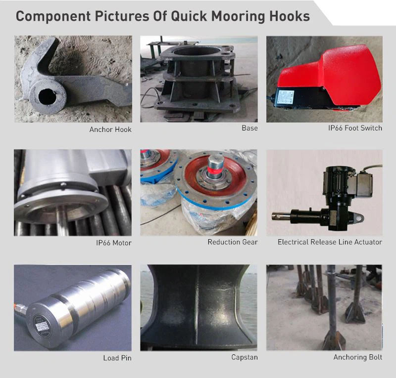 Marine Triple quick release mooring hook